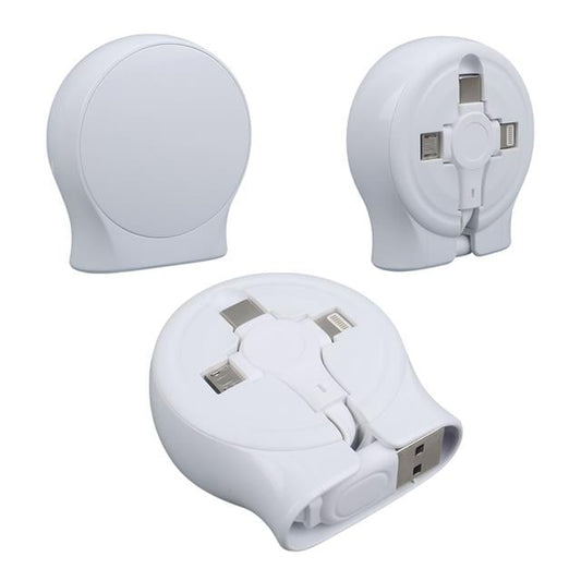 1 Metre Makaralı 3In1 Şarj Kablosu (Lightning - TYPE-C - Micro USB)