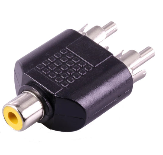 1 RCA DİŞİ / 2 RCA ERKEK ÇEVİRİCİ JACK