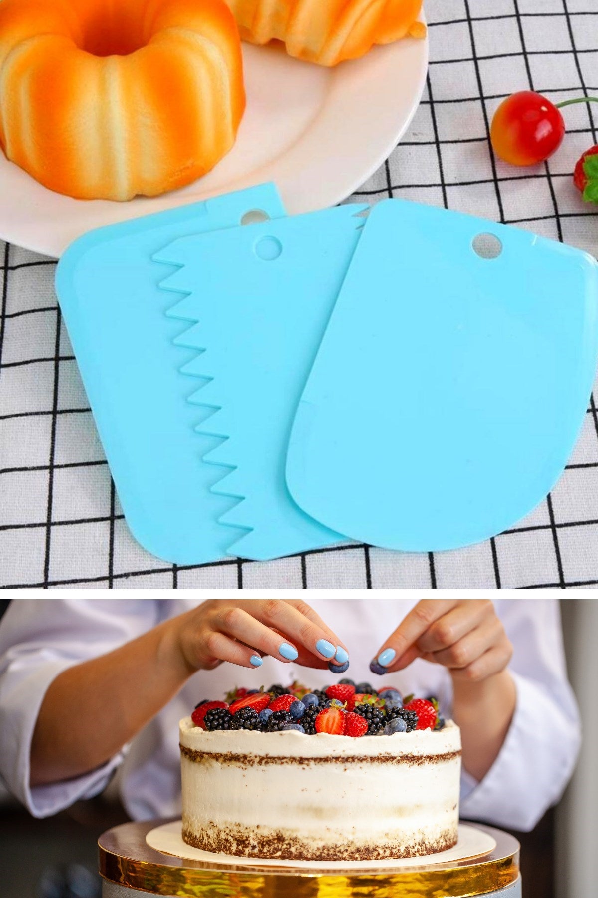 Pasta Hamur Şekillendirici Spatula Kesici Kazıyıcı Dekoratör Set
