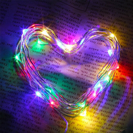 Pilli Renkli Peri Led Işık Dekoratif Aydınlatma 5 Metre RGB Led