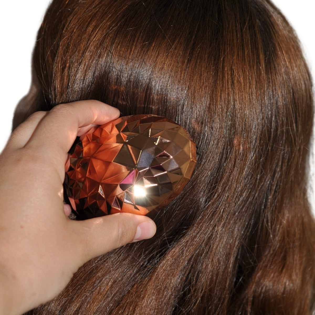 Rose Gold Saç Düzleştirici Tarak Geniş Aralıklı Her Saç Tipine Uygun Fırçalı Saç Düzleştirici