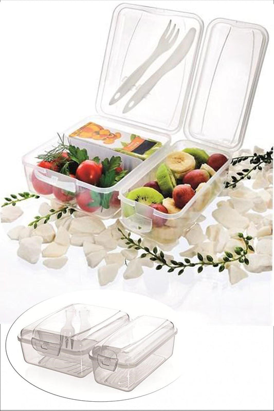Takeaway Ergonomik Asorti Çatal Bıçaklı Pratik Yoğurt Saklama Kabı