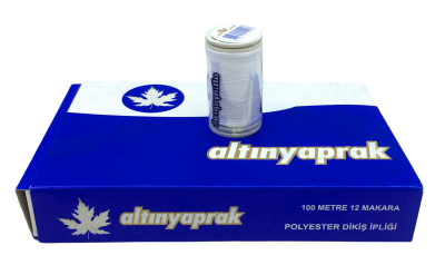 12 PARÇA BEYAZ 100 MT DİKİŞ İPLİK