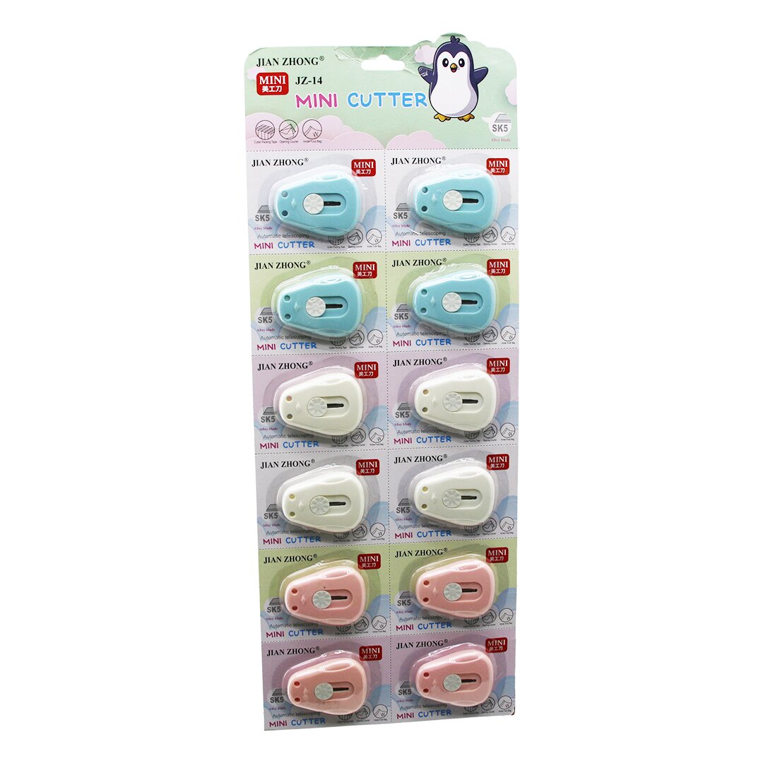 12 ADET MİNİ CEP - ÇANTA PENGUEN FALÇATA - MAKET BIÇAK