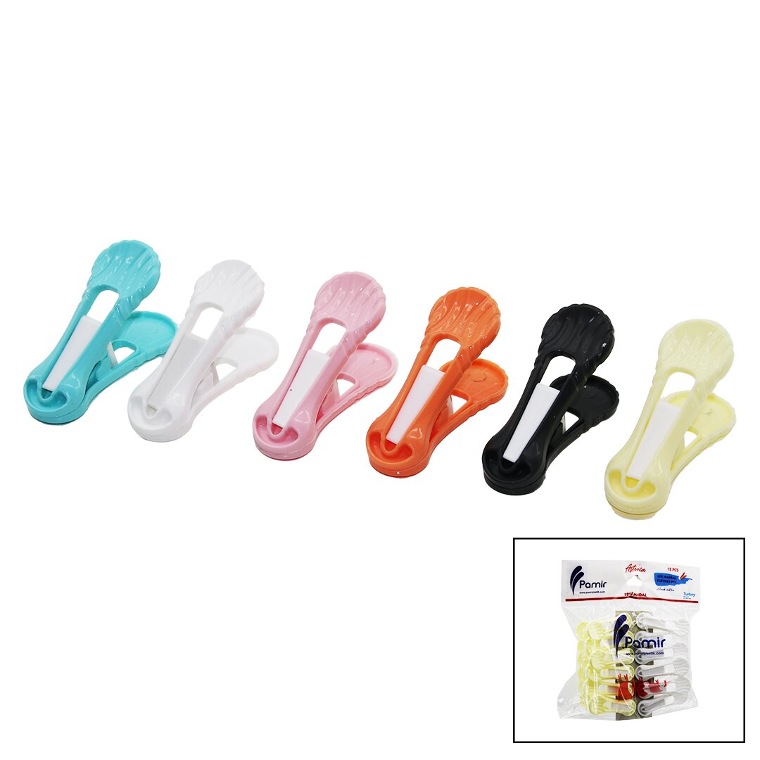 12PCS YAYSIZ PLASTİK RENKLİ MANDAL