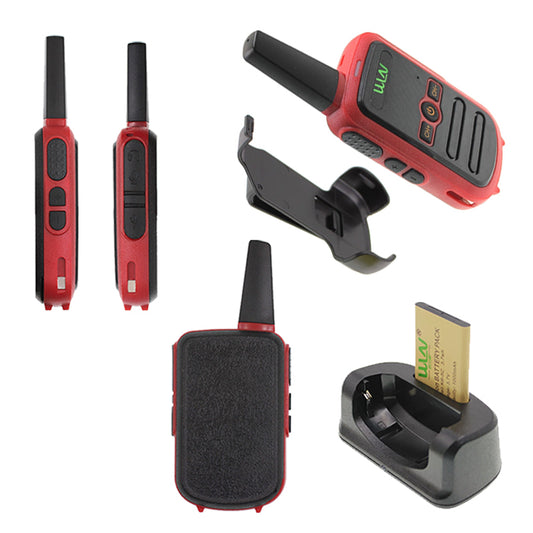 16 KANAL KIRMIZI KASA ŞARJ ALETİ DAHİL İKİLİ TELSİZ (3-5 KM)