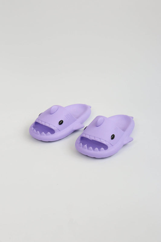 WG500 Köpekbalığı Mor Unisex Tam Ortopedik Terlik Shark Slides