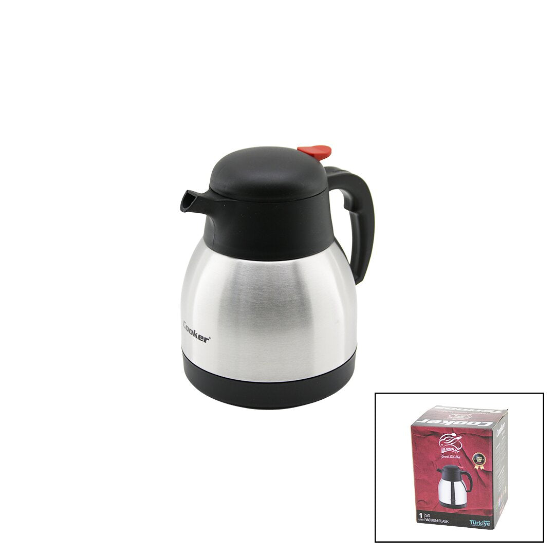 1LT 304 ÇELİK TERMOS INOX SERİSİ 12 SAAT SICAK - 24 SAAT SOĞUK ÇİFT CONTALI KAPAK CKR-2035