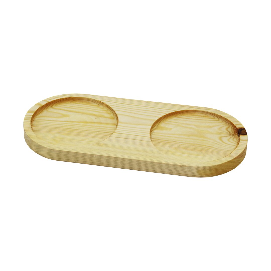 2 BÖLMELİ - OVAL AÇIK RENK=SADE AHŞAP YAĞDANLIK ALTLIK 27X12.5CM
