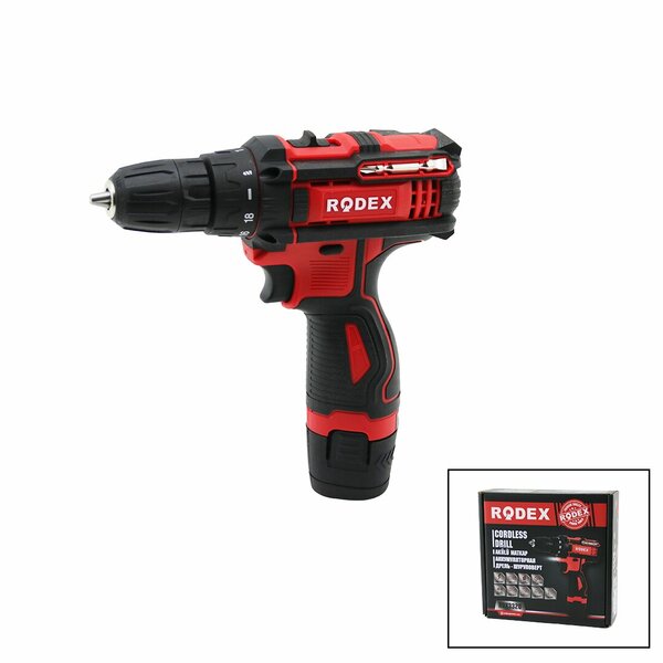 2 KADEME HIZ - VİTESLİ   ŞARJLI  MATKAP  0-350 / 0-1350 RPM   12V / 1.3A LI-ION RDX-3320