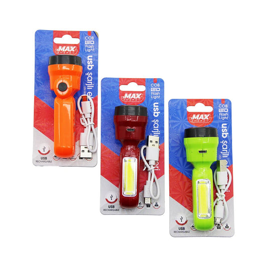 2IN1  MİNİ EL FENERİ USB ŞARJLI= 400 mAh COB LED: 350 LÜMEN - SİDE LED: 700 LÜMEN