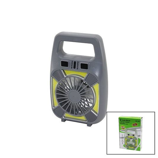 2İN1=MİNİ FAN - FENER USB ŞARJ 2 KADEME HIZ LAMBA=4 FONKSİYON - 10W SU GEÇİRMEZ TAŞIMA KULP MİNİ VANTİLATÖR GS-265