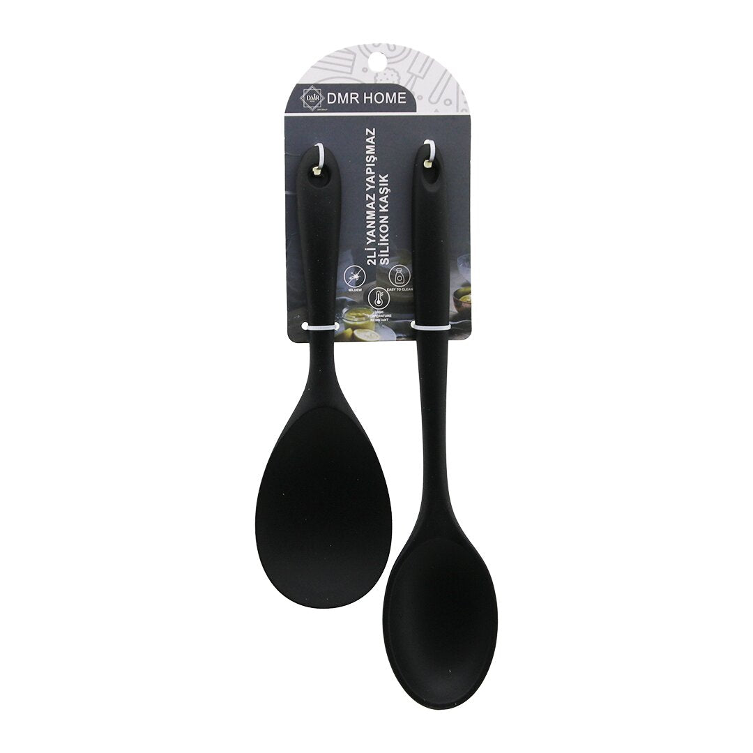 2PCS SİLİKON KAŞIK SET GENİŞ AĞIZ= 6.6X9.5CM--22.5CM DAR AĞIZ= 5.8X8CM--27.5CM