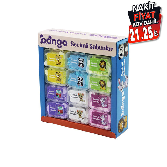 36 KUTU SEVİMLİ SABUNLAR MİNİ=1.2-1.5CM SEYAHAT - PİKNİK - OKULDA 160PCS ± 10 MİX:KALP- YUVARLAK-ÇİÇEK