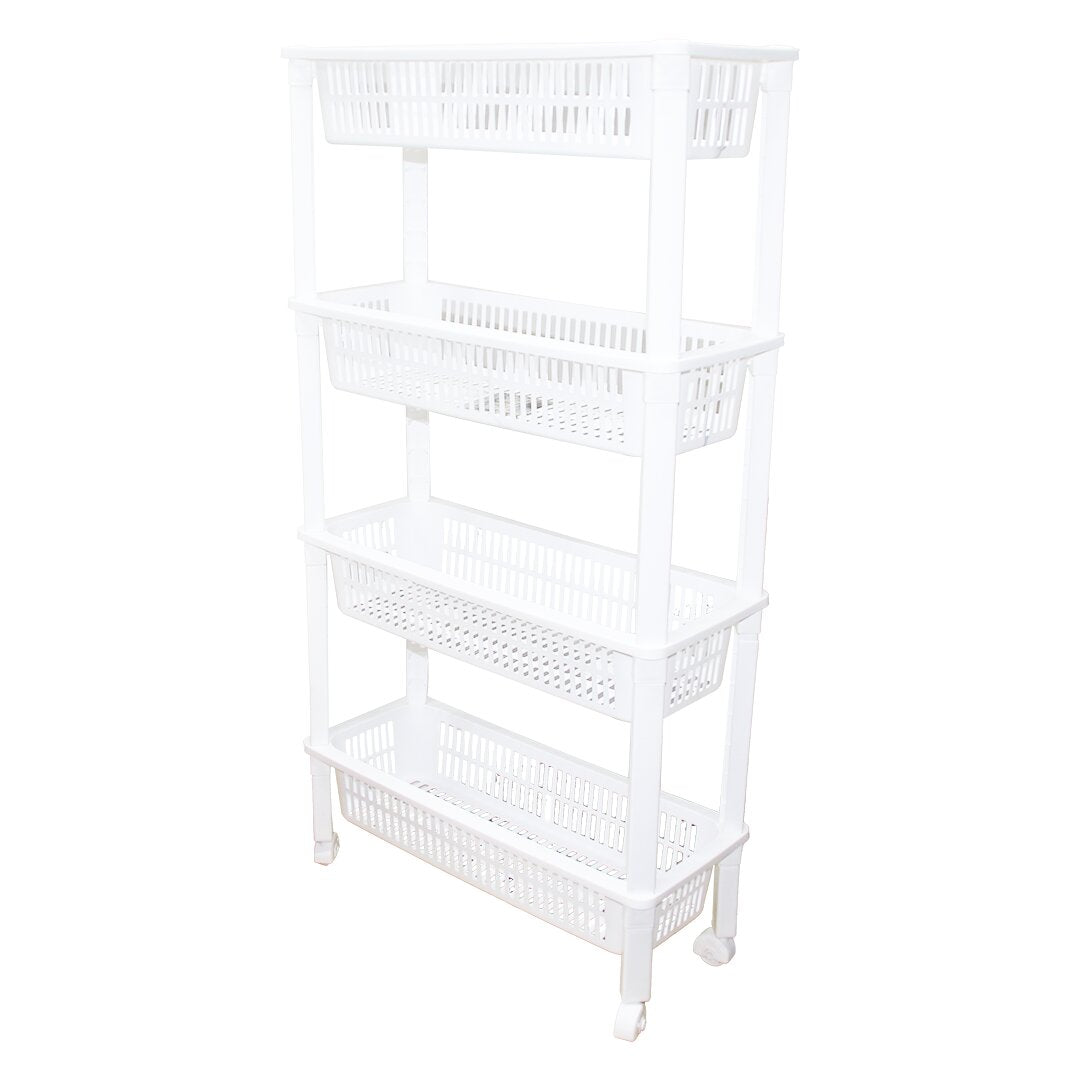 4 KATLI DÜZENLEYİCİ - RAF ÜNİTESİ TEKERLEKLİ 510X205X945MM