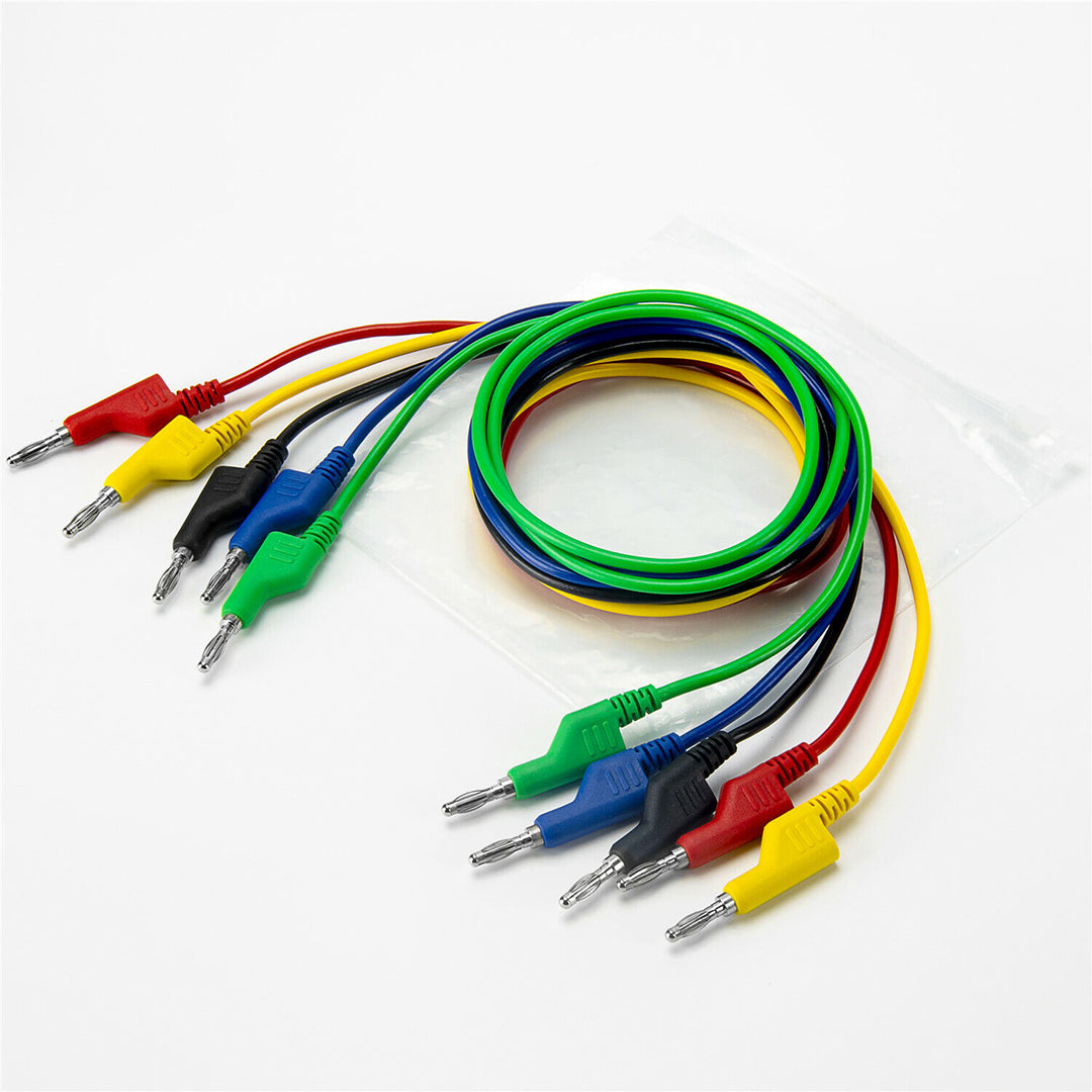 5 RENKLİ 1 METRE 1000V - 19A MULTIMETRE TEST UÇLARI KABLO KİTİ