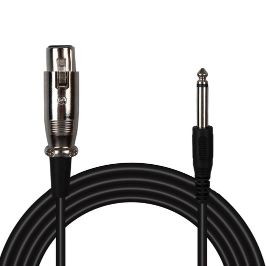 6.3MM MONO ERKEK CANON DİŞİ 4 METRE  MİKROFON ARA KABLOSU