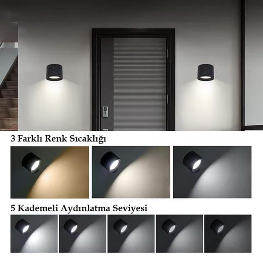 AL-SK-BD80A Çift Yönlü Kumandalı Duvar Aplik Çalışma Lambası 3000K-4000K-6500K