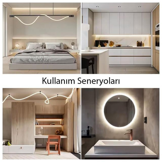 Animasyonlu Bluetooth Neon RGB Kumaş Örgülü Hortum Led 5 Metre 201 Modlu