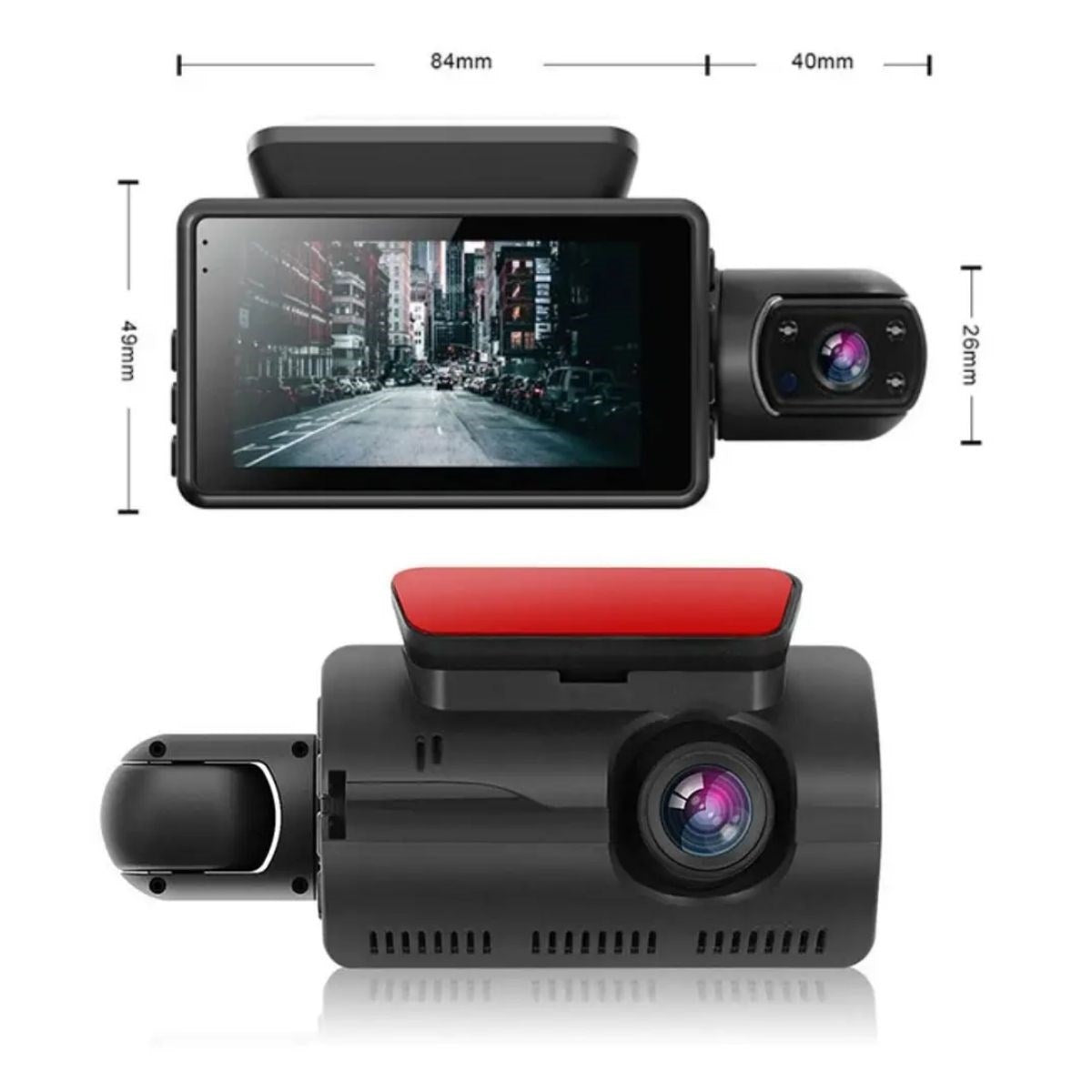 Araç İçi & Dışı Çift Lensli WiFi Kamera – 1080P HD,Gece Görüşlü, G-Sensörlü DVR Dashcam