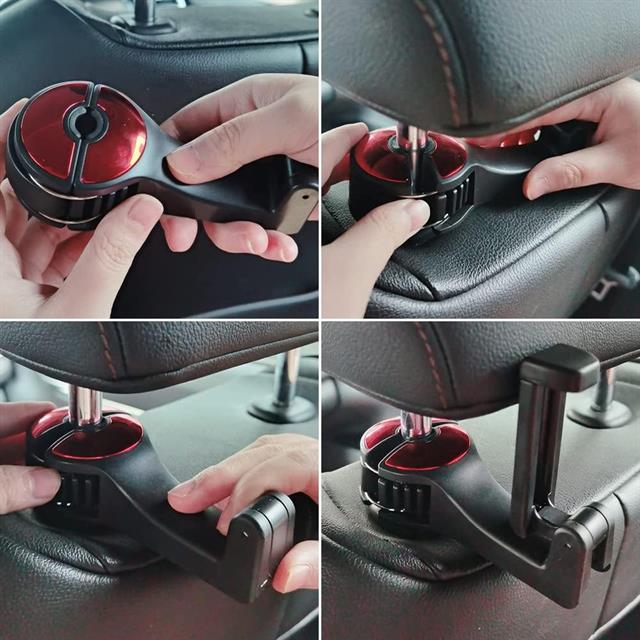 Araç Koltuk Arkası Kanca Askılık- Telefon Tutucu (Teleskopik)