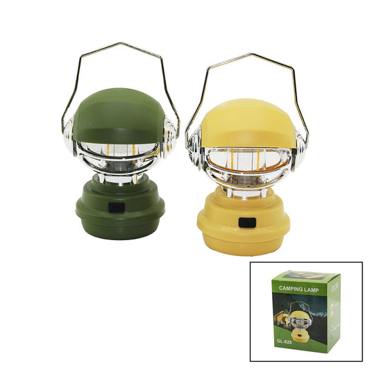 CAMPING LAMP ROBOT KAFA MODELİ FANUS KAMP - BAHÇE FENER USB ŞARJLI 3-KADEME IŞIK AYARI RENKLİ PLS. GL-628