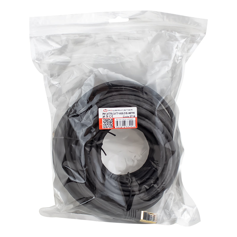 CAT7 KABLO 15 METRE SİYAH PMCAT715