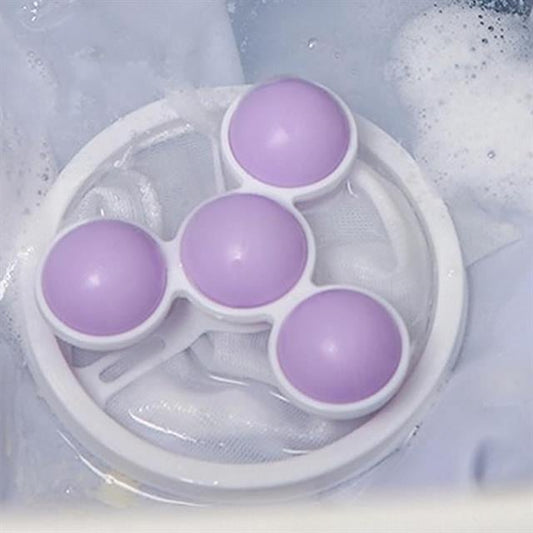 Çok Fonksiyonlu Çamaşır Makinesi İçin Yıkanabilir Mor Toz Tüy Toplayıcı