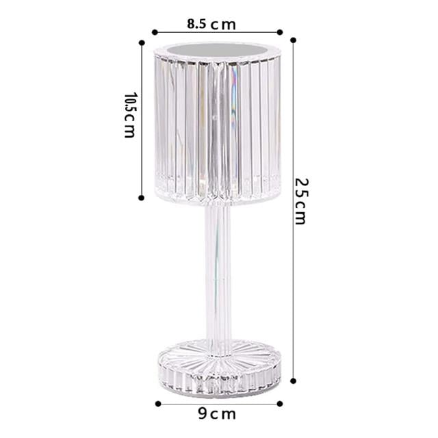 Dekoratif RGB LED'li Ambiyans Masa Gece Lambası Şarjlı Dokunmatik Tuşlu HA-1788