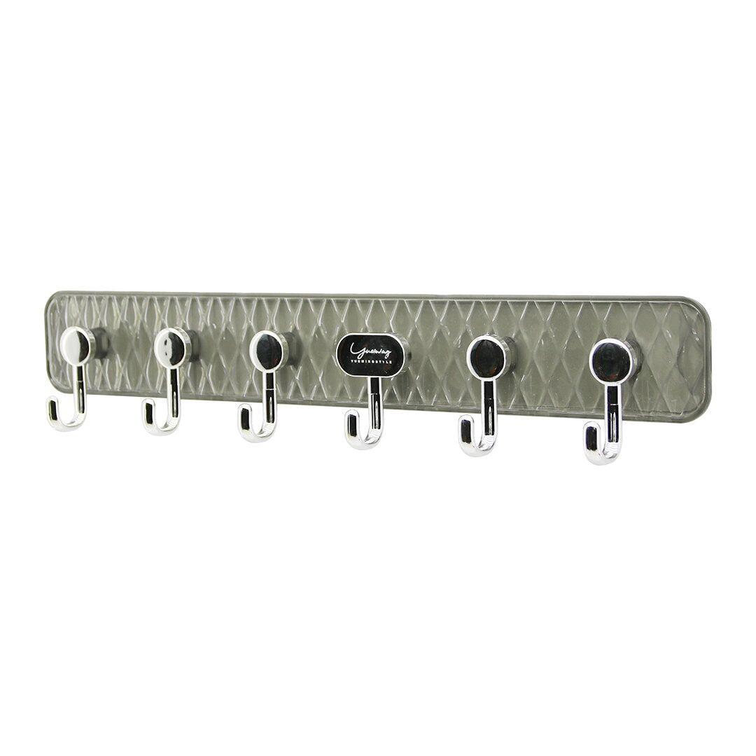 DELUX ASKI MİKA KRİSTAL PLASTİK TABANLI 6 KOLLU= TAK ÇIKAR YAPIŞKANLI MONTAJ 6X42CM
