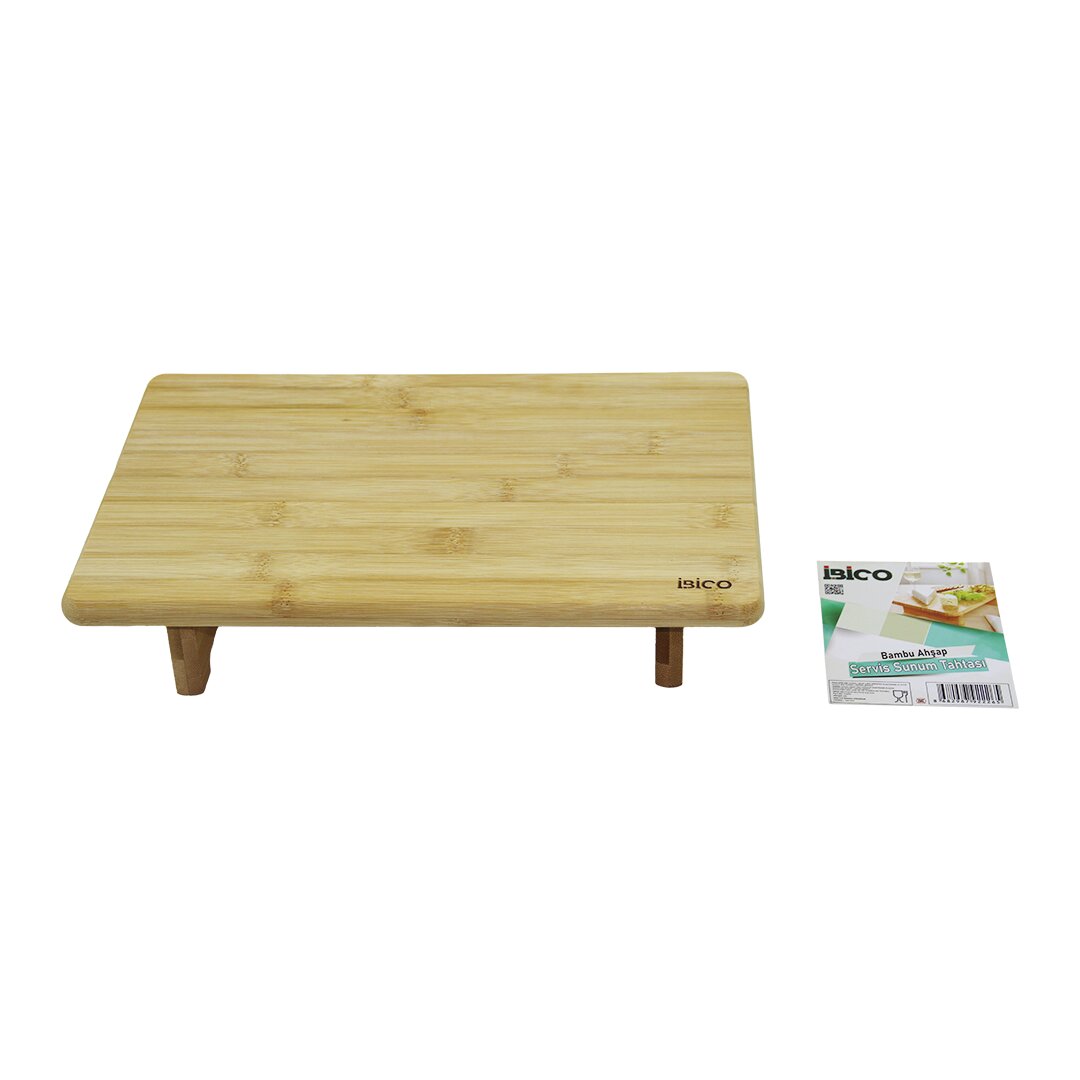 DİKDÖRTGEN AYAKLI MİNİ SOFRA MODEL=32X21.5CM BAMBU AHŞAP KESİM PANOSU
