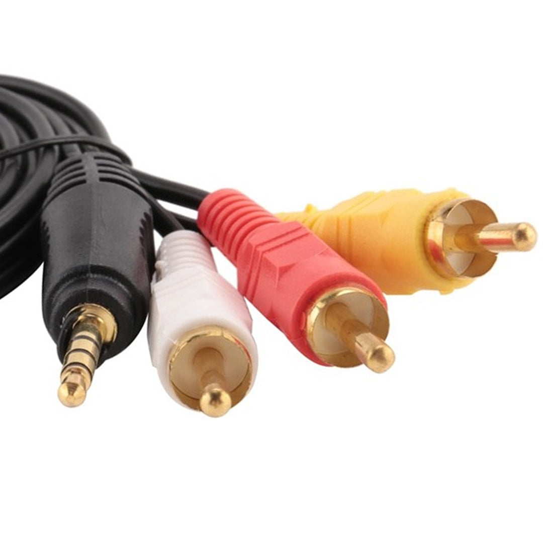 DİSCMAN KABLOSU 1.5 METRE (3.5MM STEREO 3 BOĞUMLU - 3RCA KABLO)