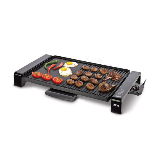 ELEKTRİKLİ IZGARA - TAVA KOKUSUZ 5 KADEMELİ TERMOSTAT YAPIŞMAZ 48X32CM PİŞİRME ALAN2200W SBG-7108