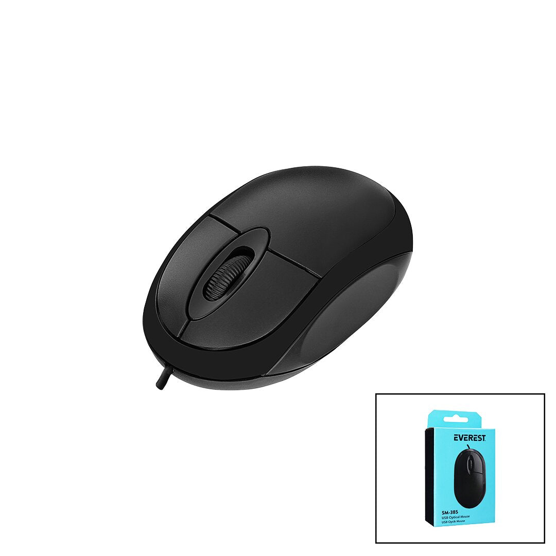 EVEREST SM-385 KABLOLU USB 1200 DPI OPTİK MOUSE KUTULU