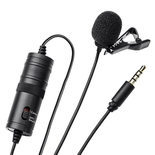 Haiki HK-401 Profesyonel Youtuber Kamera Telefon Yaka Mikrofonu (6 Metre Kablolu)