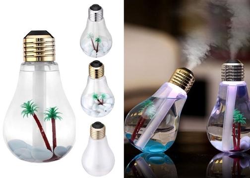 Hava Nemlendirici Ampul Görünümlü Hazneli Buhar Makinesi 400 ml.