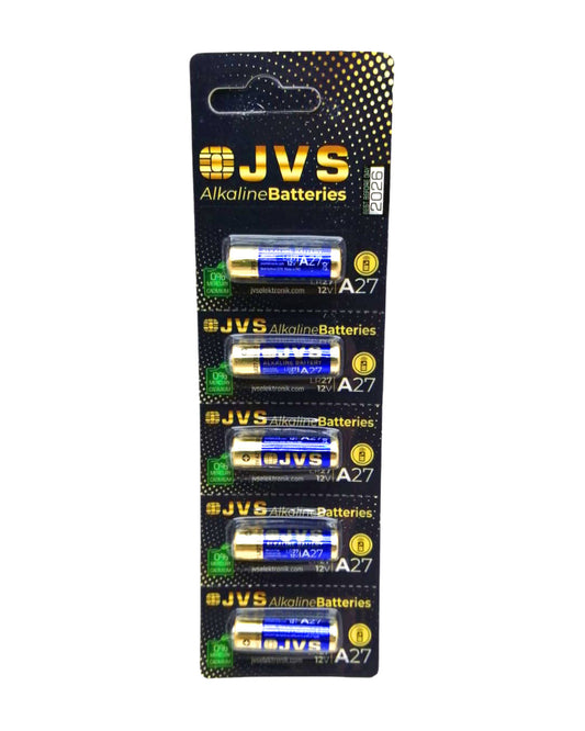 JVS A27 LR27 12V ARAÇ KUMANDA PİLİ 5Lİ KART