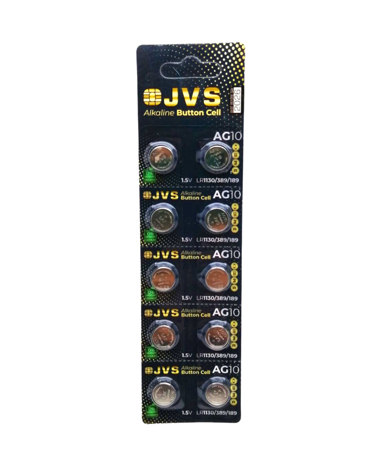 JVS AG10 1.5V LR1130 SAAT PİLİ 10LU KART