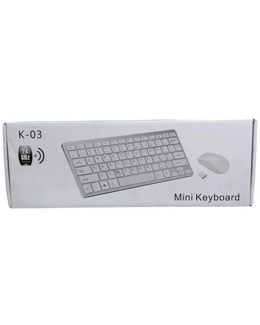 K-03 MİNİ BEYAZ WIRELESS KABLOSUZ KLAVYE MOUSE S PL-395