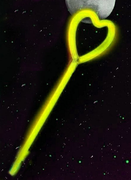 Karanlıkta Yanan Glow Partisi Kalp Şekilli Asa Sopa 6 Renk 6 Adet