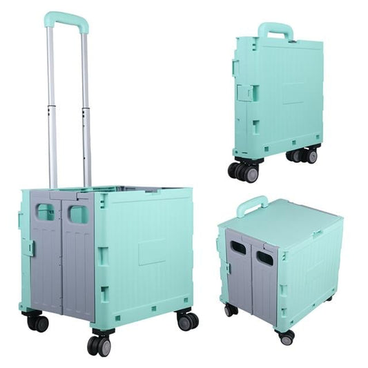 Katlanabilir Market Pazar Kamp Tekerlekli Alışveriş Arabası 60KG Kapasiteli