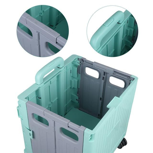 Katlanabilir Market Pazar Kamp Tekerlekli Alışveriş Arabası 60KG Kapasiteli