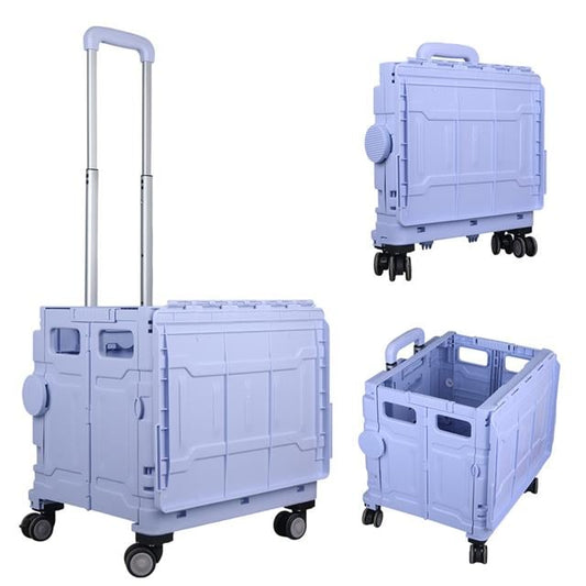 Katlanabilir Market Pazar Kamp Tekerlekli Alışveriş Arabası 60KG Kapasiteli