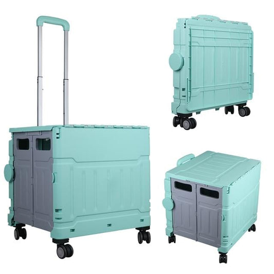 Katlanabilir Market Pazar Kamp Tekerlekli Alışveriş Arabası 60KG Kapasiteli