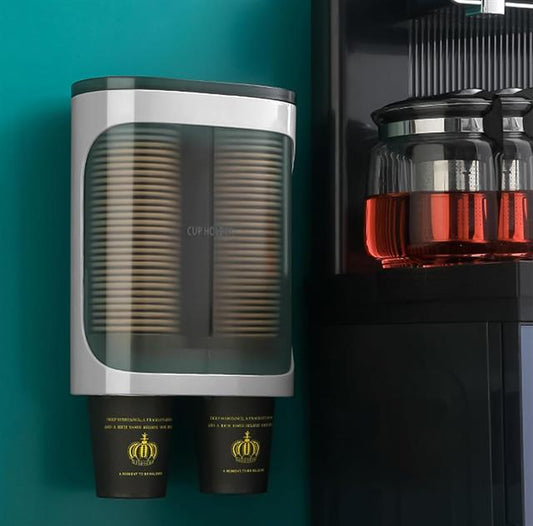 Kendinden Yapışkanlı Çiftli Plastik - Karton Bardak Dispenseri