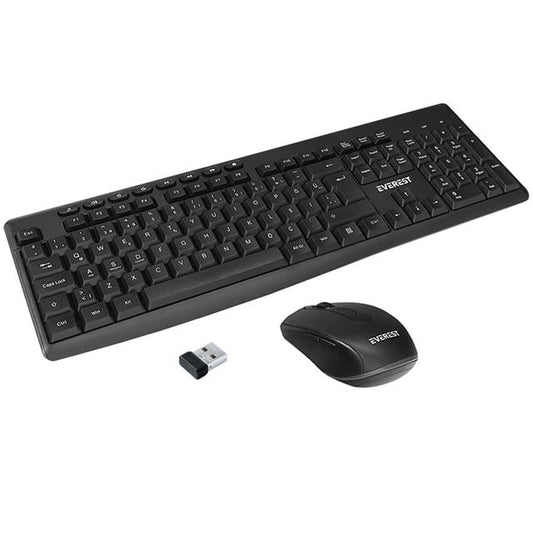 KM-719 Siyah 2in1 Kablosuz Q Multimedia Klavye + Mouse Set