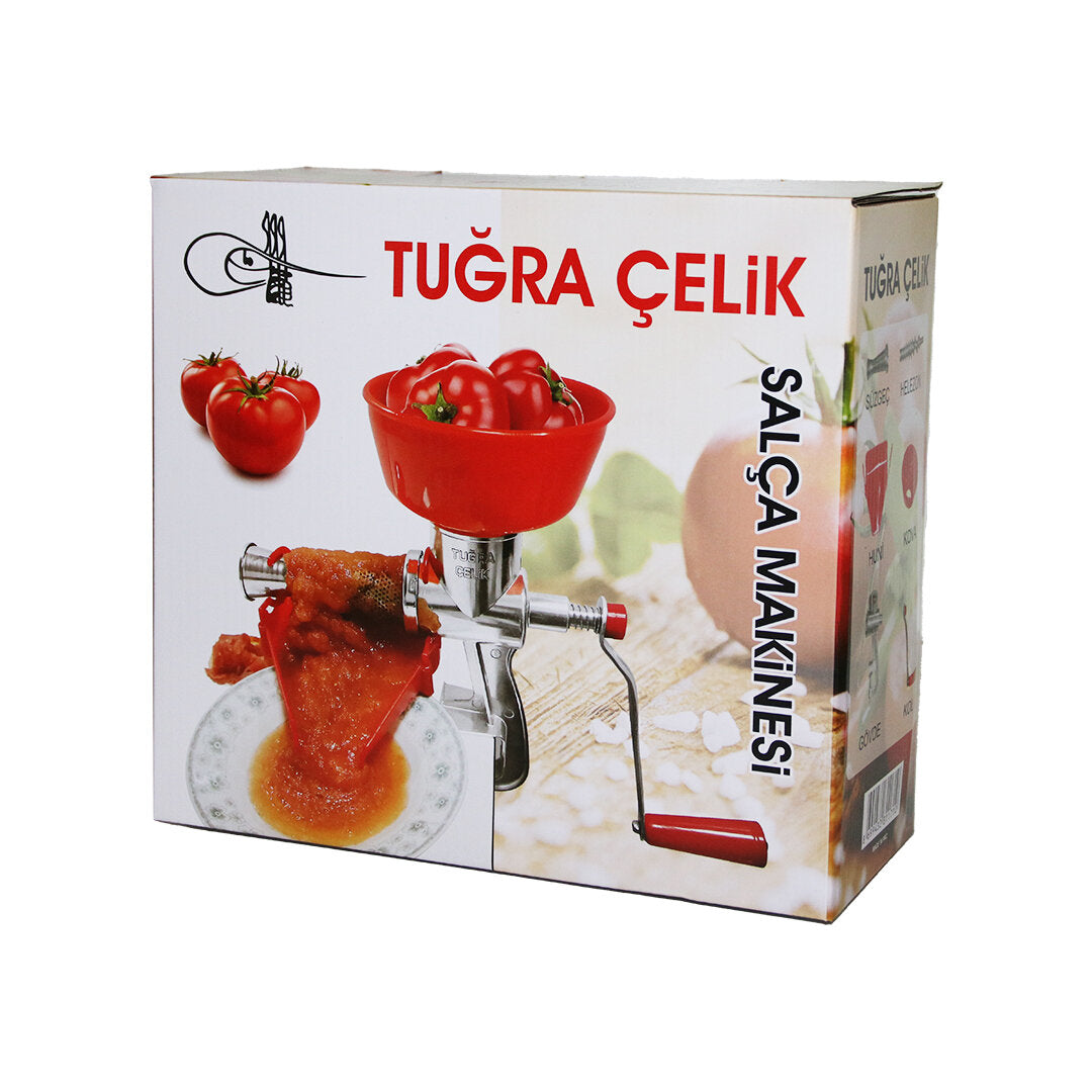 KOLLU ALÜMİNYUM SALÇA MAKİNESİ SÜZGEÇLİ - PLASTİK HAZNELİ