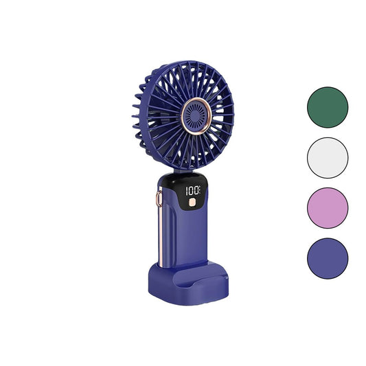 LED GÖSTERGELİ TYPE-C ŞARJLI MİNİ EL FANI SABİT BAŞLIK 5-KADEME HIZ TELEFONLUKLU M.ÜSTÜ AYAK VANTİLATÖR