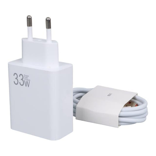 M11 Beyaz 33 Watt Turbo Usb Şarj Başlık Adaptörü + Type-C Kablo