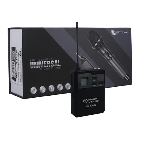 MAGICVOICE MV-1303Y UHF 1 YAKA + 1 HEADSET KABLOSUZ TELSİZ MİKROFON